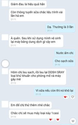 Feedback của khách hàng sau khi sử dụng sản phẩm máy siêu âm trị liệu mini Roscoe UP 2