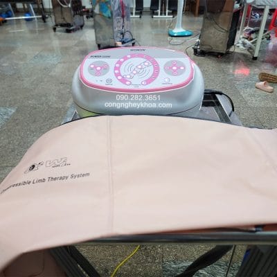 Hình ảnh thực tế máy nén ép trị liệu Q2200 tại phòng khám anh Trung, Gia Lai