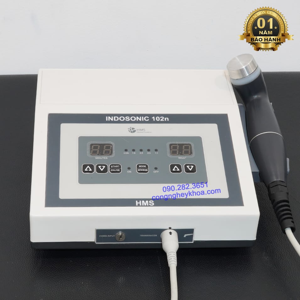 Máy điều trị bằng sóng siêu âm trị liệu HMS 102n 10 Hình ảnh thực tế của Máy điều trị bằng sóng siêu âm HMS INDOSONIC 102n