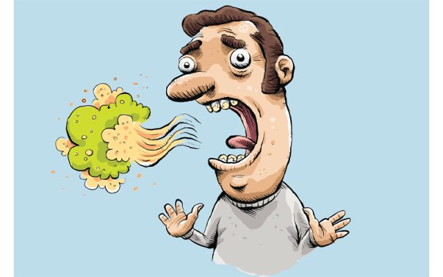Hôi miệng khi người bệnh mắc rối loạn nuốt trong tai biến mạch máu não giai đoạn miệng