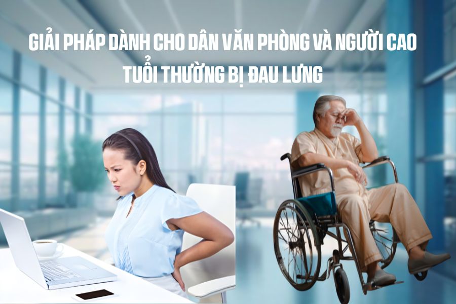 Thiết bị trị liệu dành cho dân văn phòng và người cao tuổi thường bị đau lưng
