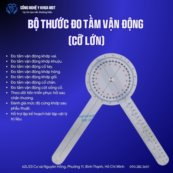 Thước đo tầm vận động lớn 6 Bộ thước đo tầm vận động (Cỡ lớn)