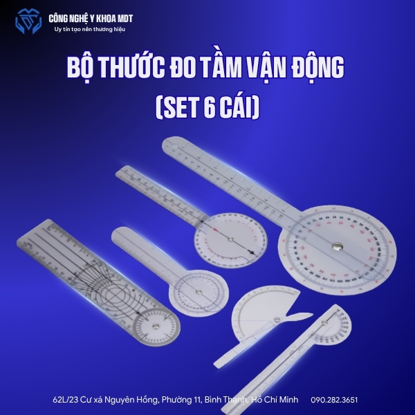 Bộ thước đo tầm vận động (6 cái) 4 Bộ thước đo tầm vận động (Set 6 cái)