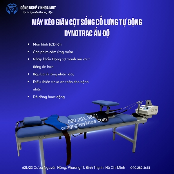 Máy kéo giãn cột sống cổ lưng tự động Dynotrac (Ấn độ) 12 Tổng quan máy Máy kéo giãn cột sống cổ lưng tự động Dynotrac Ấn độ