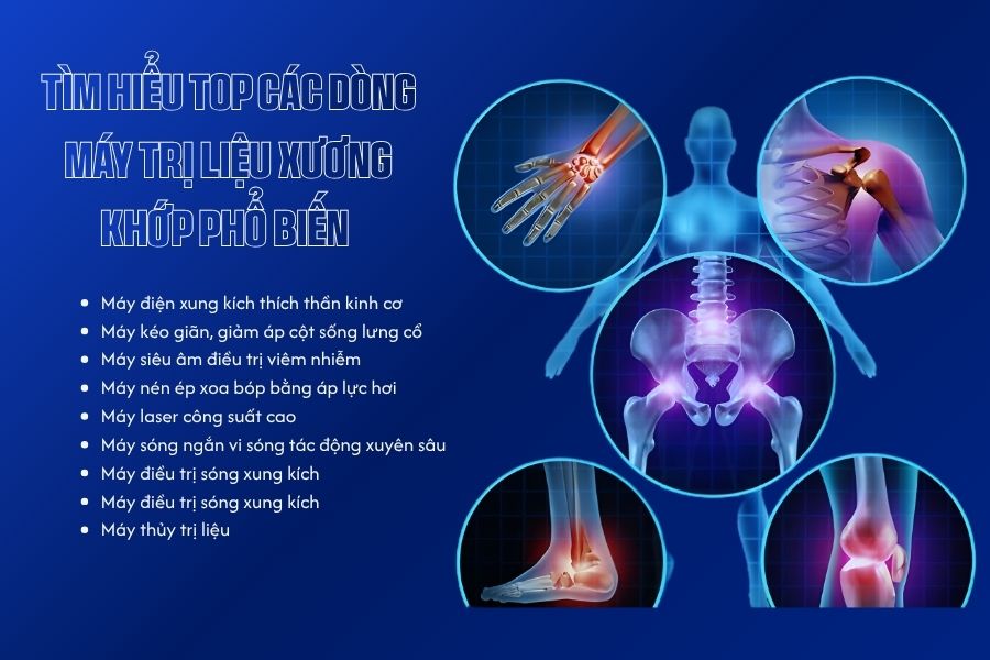 Tìm hiểu top các dòng máy trị liệu xương khớp phổ biến