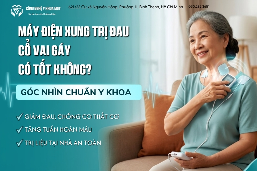 Máy điện xung trị đau cổ vai gáy có tốt không? Hướng dẫn sử dụng tại nhà