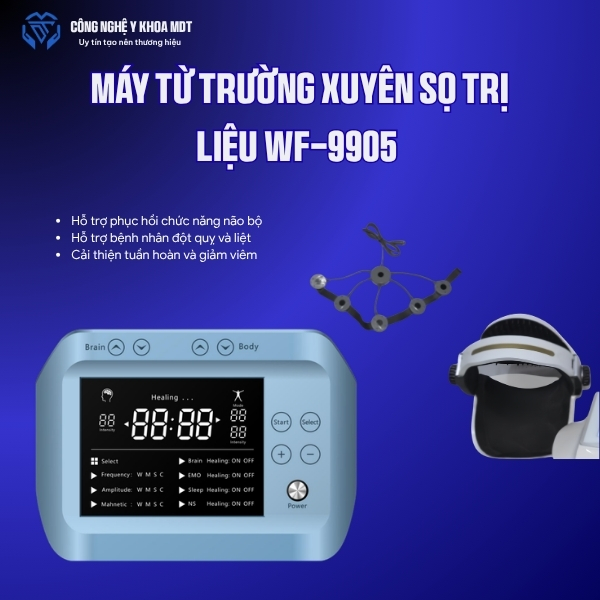 Máy từ trường xuyên sọ WF 9905 10 MÁY TỪ TRƯỜNG XUYÊN SỌ TRỊ LIỆU WF-9905