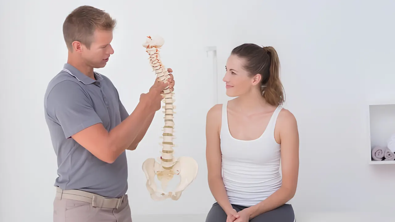 Tư vấn về cột sống với mô hình giải phẫu