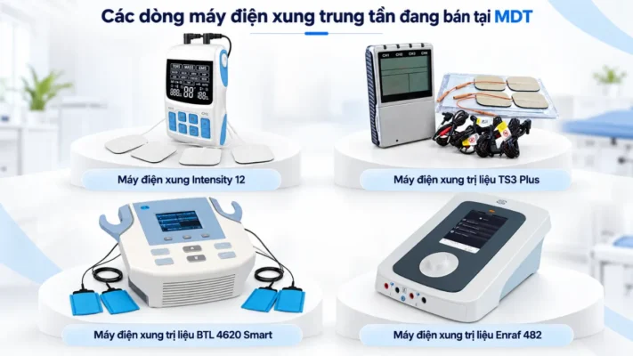 Các dòng máy điện xung trung tần và điện trị liệu đang được MDT phân phối